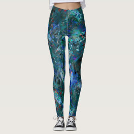 Leggings Fluxo Oceano Azul -padrão grande