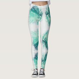 Leggings Folha de Palmeira Verde Incrível