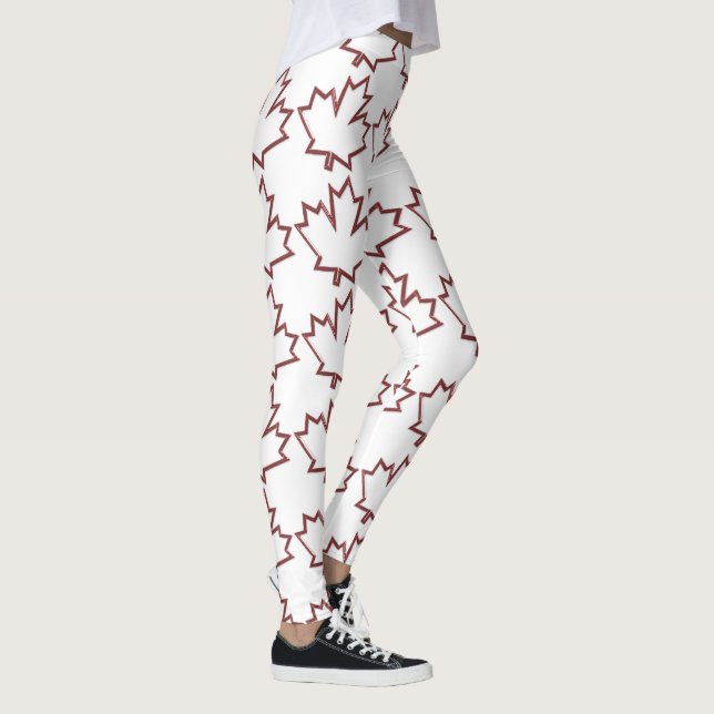 Leggings Foliares de Folha de Mapeamento Canadense (Direita)