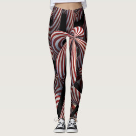 Leggings Fractais de Feriado Pepperminto Torcido
