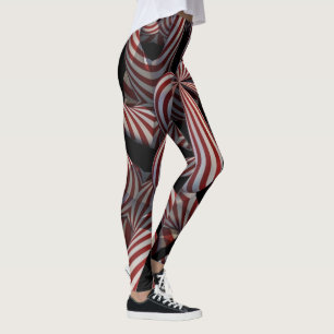 Leggings Fractais de Feriado Pepperminto Torcido