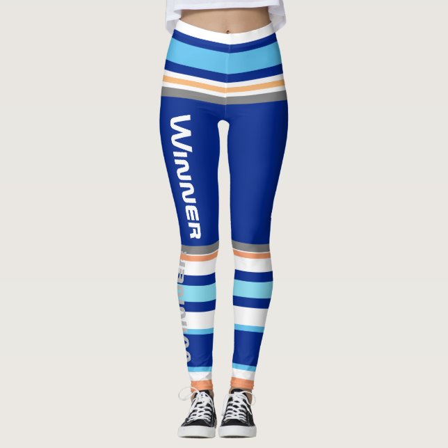 Leggings Funky Listras Linhas Vencedor Poder (Frente)