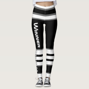 Leggings Funky Listras Linhas Vencedor Poder