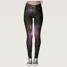 Leggings Galáxicas de Nebulosa Rosa Cósmica