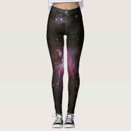 Leggings Galáxicas de Nebulosa Rosa Cósmica