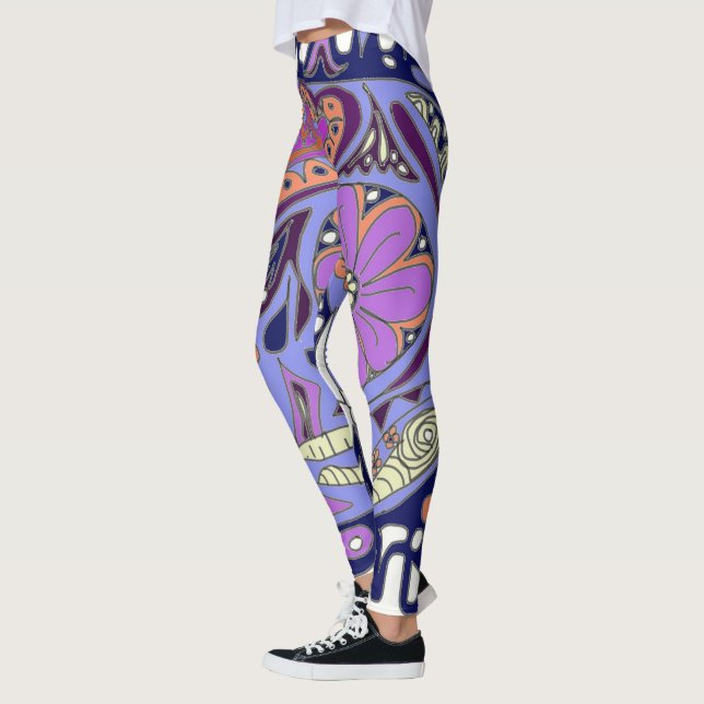 Leggings Gato Tatuado Caveira Açúcar (Esquerda)