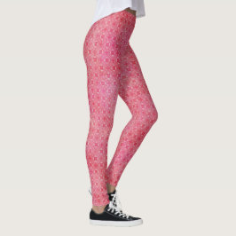 Leggings geométricas brancas e cor-de-rosa diverti