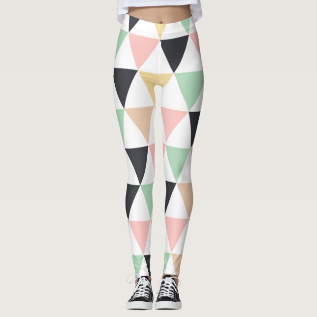 Leggings geométricas coloridas (Frente)