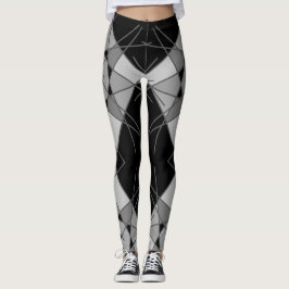 Leggings geométricas de Cinza e preto por Joya Eve