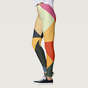 Leggings Geométricas de Colorblock