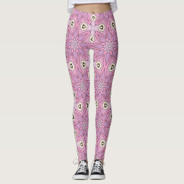 leggings geométricas de flores pastel