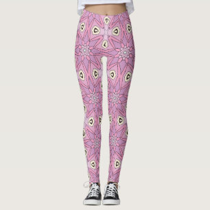 leggings geométricas de flores pastel