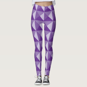 Leggings geométricas de púrpura