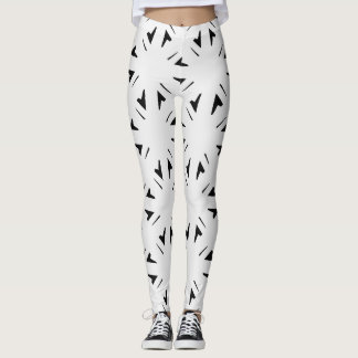 Leggings Geométricas Preto e Branco Modernas 