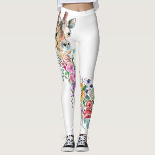 Leggings Girafa Floral de Primavera