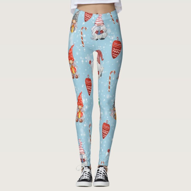 Leggings Gnomos de Natal (Frente)