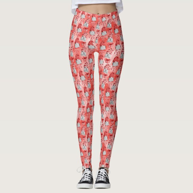 Leggings Gnomos de Natal (Frente)