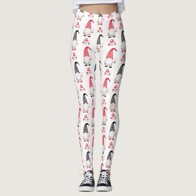 Leggings Gnomos de Natal (Frente)