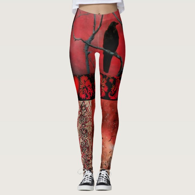 Leggings Gótica Red All-Over-Impressão (Frente)