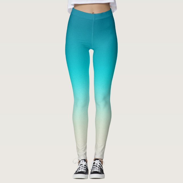 Leggings Gradiente Azul para Aqua Moderne Ombre At (Frente)