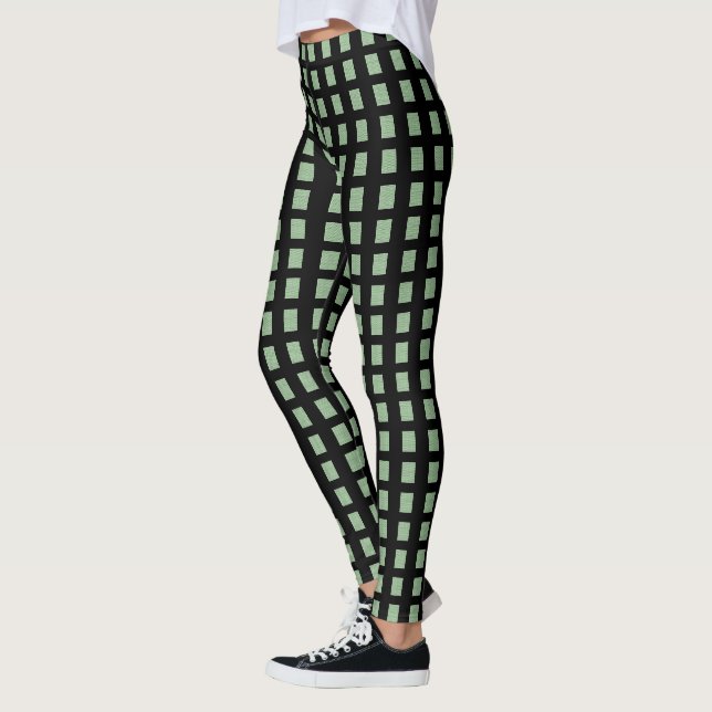 Leggings Green Black Square (Esquerda)