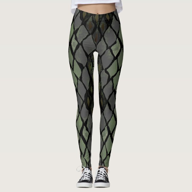 Leggings Green Snakeskin (Frente)