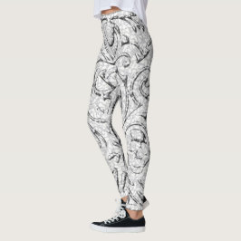 Leggings Halloween de Padrão Crânio
