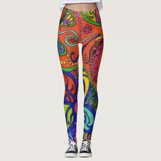 Leggings hippie femininas (Frente)