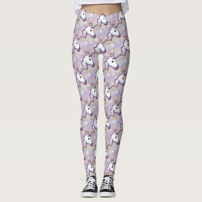 leggings hologramas unicorn emoji (Frente)