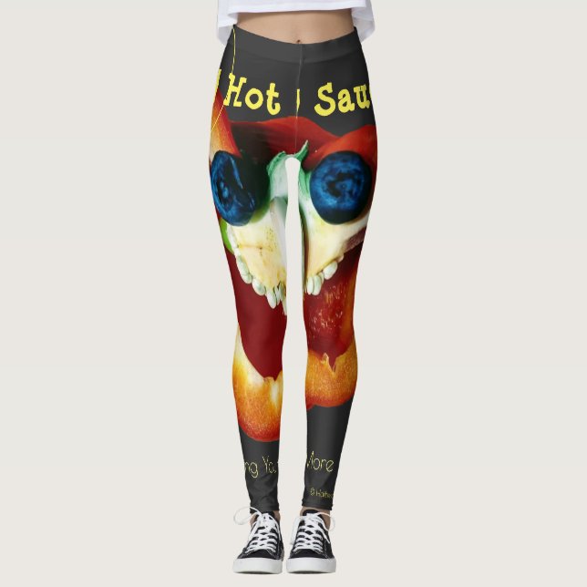 Leggings Hot & Saucy: Sr. Pepper Face por Hattwood (Frente)