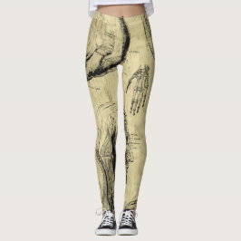 Leggings Impressão de anatomia