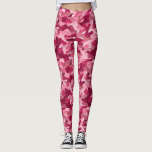 Leggings Impressão de Camuflagem Rosa