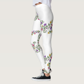 Leggings impressas com Flores