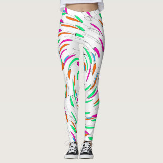 Leggings impressas com folhas