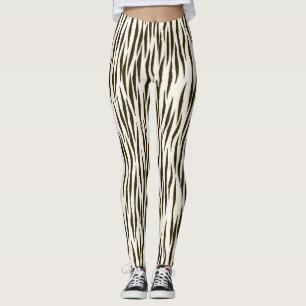 Leggings impressas em zebra feminina