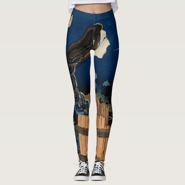 Leggings IMPRESSAS IMPRESSÃO HOKUSAI GHOST WOODBLO (Frente)