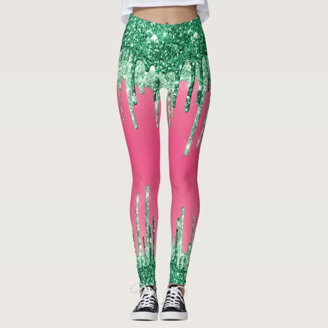 Leggings impressas personalizadas super engraçadas (Frente)
