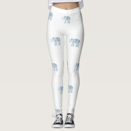 Leggings impressas por elefante