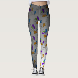 Leggings Impressas Tom Preto