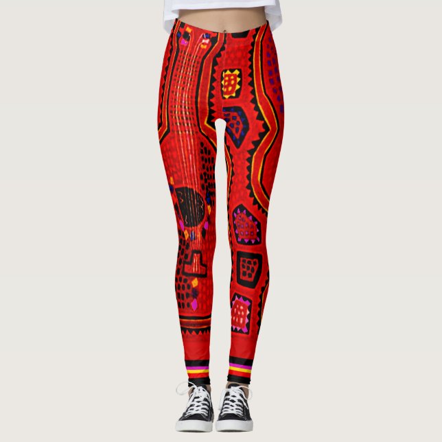 Leggings índias de violão Kuna (Frente)