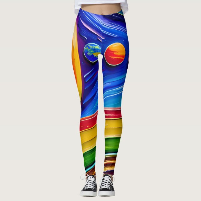 Leggings Inspiradas Cósmicas (Frente)