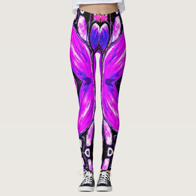 Leggings Inspiradas pela Borboleta (Frente)