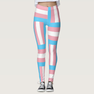 Leggings Inspiradas pelo Sinalizador do Trans Prid