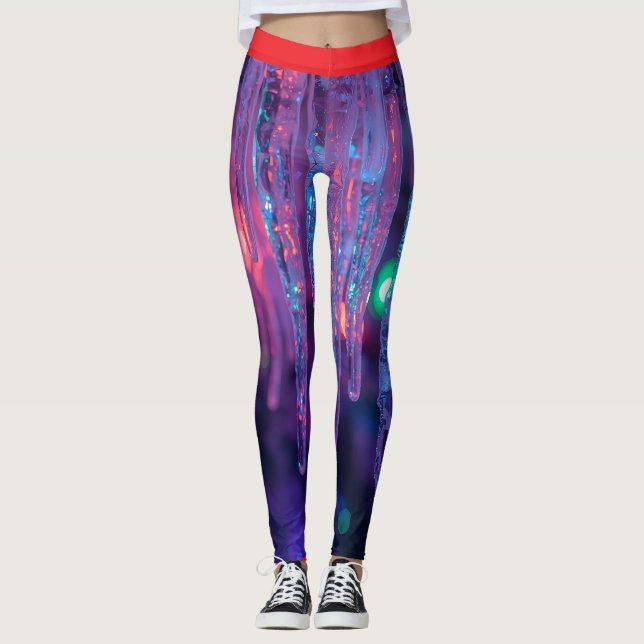 Leggings Inverno Luzes Congeladas Icicle (Frente)