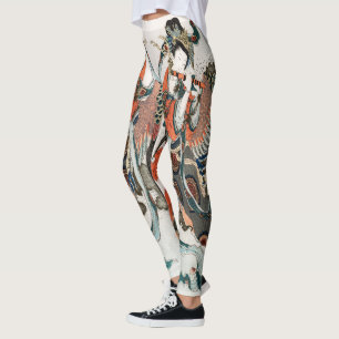 Leggings japonesas de mulheres de Hokusai - Legal