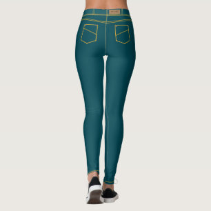Leggings Jeans Azuis Faux