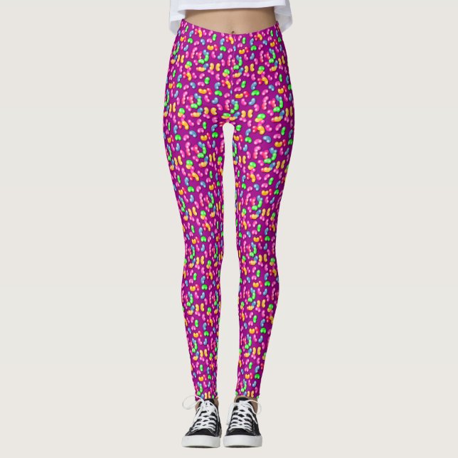 Leggings Jellybean Queen em Roxo Ameixa Açucarada (Frente)