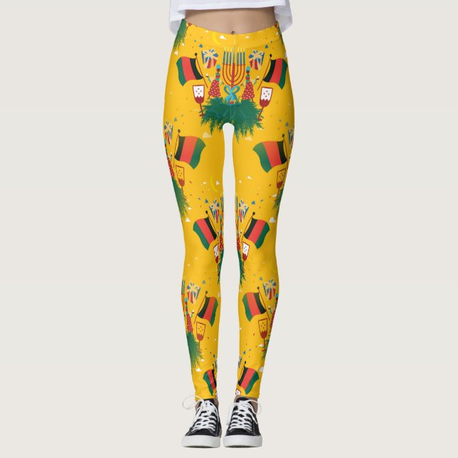 leggings kwanzaa amarelas (Frente)