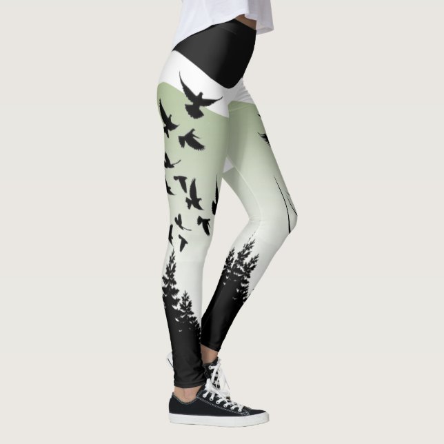 Leggings la naturaleza y pájaros (Direita)