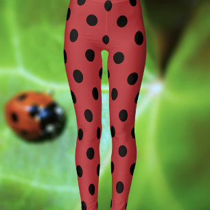 Leggings Ladybug Bolinhas Vermelha e Negra